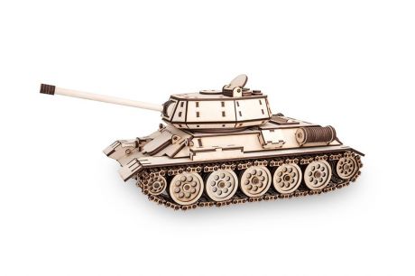 Деревянная модель Eco Wood Art TANK T34 (ТАНК Т34), ETk