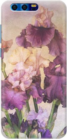 Чехол-накладка Gosso Cases "Фиолетовые цветы" для Huawei Honor 9, 190294