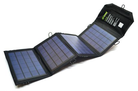 Зарядное устройство AUTOLUXE на солнечных батареях (панель) 14W, черный