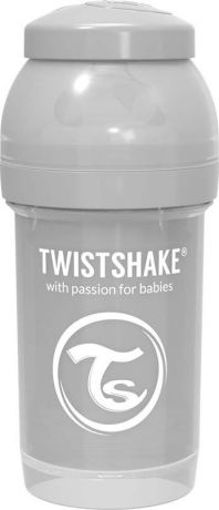 Бутылочка для кормления Twistshake Pastel антиколиковая, 78254, серый, 180 мл