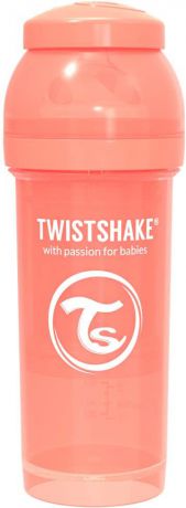 Бутылочка для кормления Twistshake Pastel антиколиковая, 78314, персиковый, 260 мл