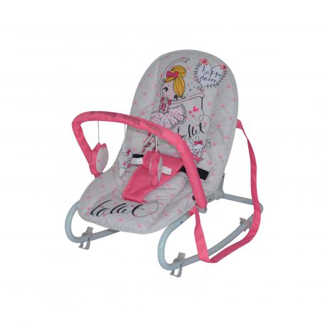 Шезлонг для новорожденных Lorelli Top relax, 10110021933 розовый, серый