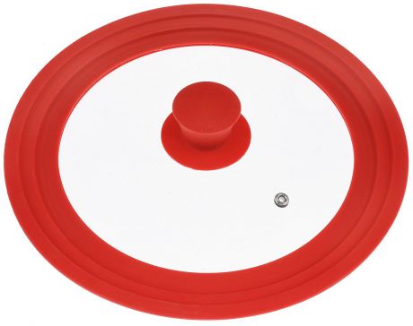 Крышка универсальная "Miolla", цвет: красный, для сковород и кастрюль диаметром 22, 24, 26 см