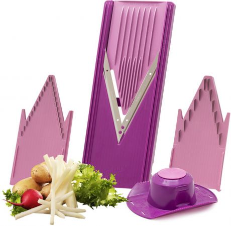 Овощерезка комплект 5 предметов Borner модель "Классика" 12 видов нарезки, цвет: сиреневый