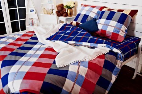 Комплект постельного белья ТМ Текстиль 8012, темно-синий
