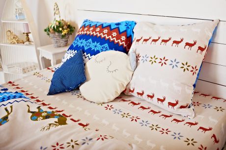 Комплект постельного белья ТМ Текстиль Скандинавия, разноцветный
