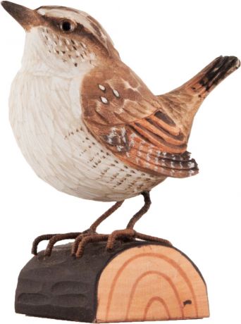 Декоративная фигурка птицы Wildlife Garden ручной работы wren
