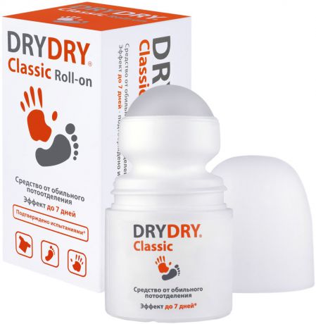 Дезодорант Dry Dry Classic Roll-on / Драй Драй Классик Ролл-он, 35мл. – средство от обильного потоотделения
