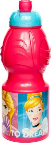 Бутылка детская Stor "Принцессы Дружные приключения", фигурная, 33232, розовый, 400 мл