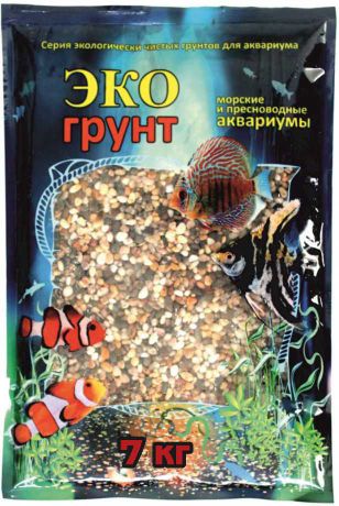 Грунт для аквариума ЭКОгрунт "Феодосия", галька, 2-5 мм, 7 кг
