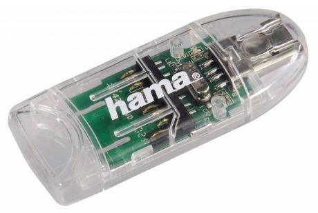 Устройство чтения карт памяти Hama USB2.0, 00091092, прозрачный
