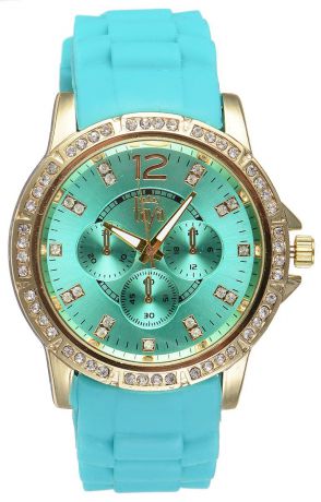 Часы наручные женские Taya, цвет: золотистый, бирюзовый. T-W-0228