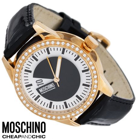 Часы женские наручные "Moschino", цвет: черный, золотой. MW0338