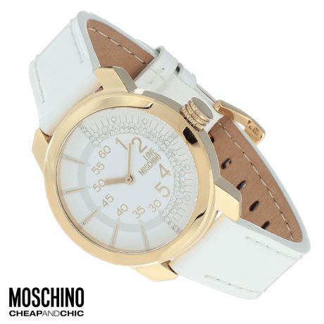 Часы женские наручные "Moschino", цвет: белый, золотой. MW0408
