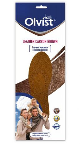Стельки Olvist Leather Carbon, цвет: коричневый. 221-2024 Brown. Размер 36/46