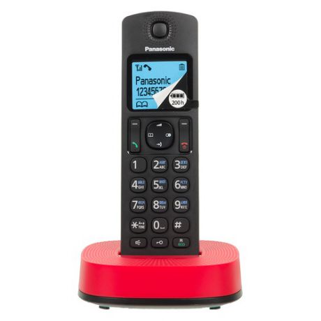 Радиотелефон PANASONIC KX-TGC310RUR, черный и красный