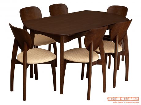 Обеденная группа для столовой и гостиной Mebwill Стол Модерн-2 + 6 стула Модерн