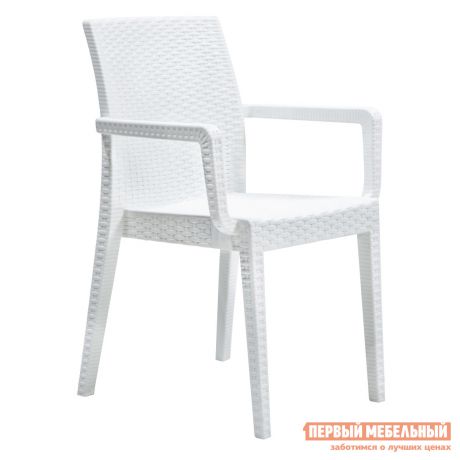 Плетеное кресло Рихаус Кресло пластиковое Siena DEL/SIE-R/ARM/F/WH