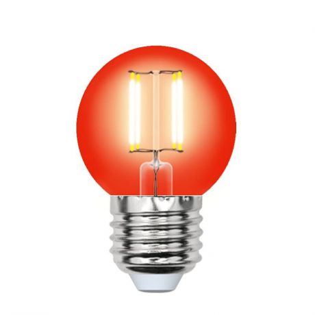 Лампа светодиодная (UL-00002986) E27 5W красный LED-G45-5W/RED/E27 GLA02RD