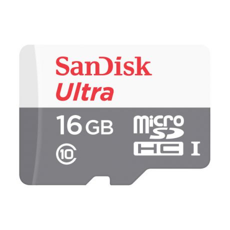 Карта памяти SanDisk MicroSDHC 16GB UHS-I W/A SDSQUNS-016G-GN3MA