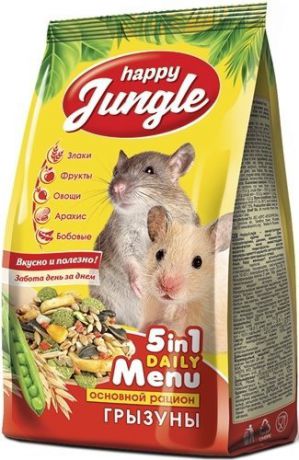Корм Happy Jungle для грызунов (350 г, )
