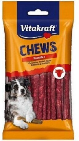 Жевательные палочки Vitakraft Chews Twists красные для собак (25 шт, )