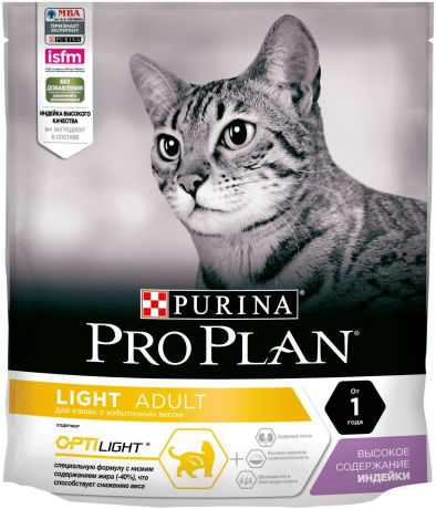 Сухой корм Pro Plan Original Optilight низкокалорийный для кошек (1,5 кг, Индейка)