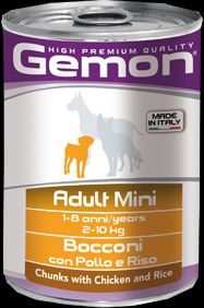 Консервы Gemon Dog Adult Mini для собак мелких пород 415 г (415 г, Курица и рис)