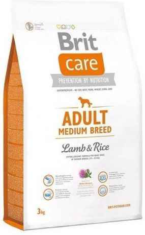 Сухой корм Brit Care Adult Medium Breed с ягненком и рисом для взрослых собак средних пород (1 кг, Ягненок с рисом)