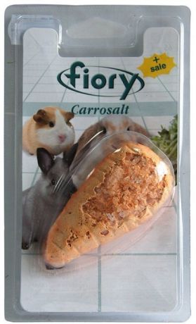 Био-камень Fiory Carrosalt в форме моркови для грызунов 65 г (65 г)