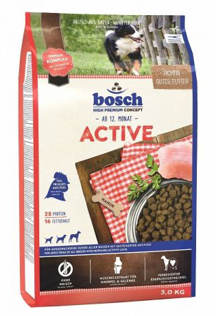Сухой корм Bosch Active для активных собак (15 кг, )