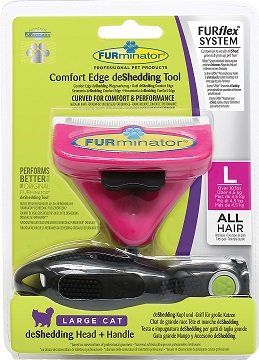 Комбо против линьки для больших кошек FURminator FURflex L (Розовый)