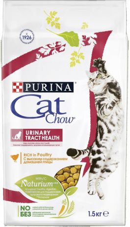 Сухой корм Cat Chow Special Care Urinary Tract Health для кошек при МКБ (1,5 кг,Домашняя птица)