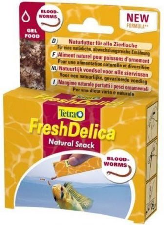 Корм Tetra FreshDelica Bloodworms мотыль в желе для рыб 80 г (80 г)