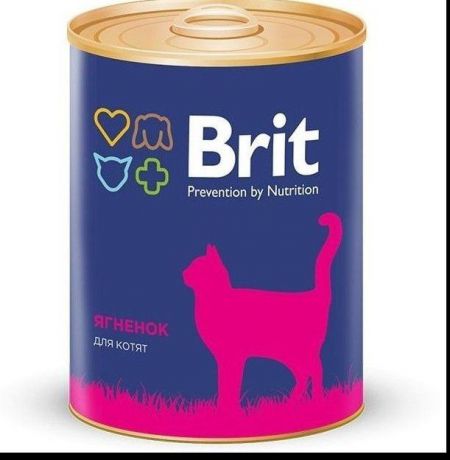 Консервы Brit Premium для котят 340 г (340 г., Ягненок)