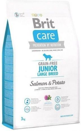 Сухой корм Brit Care Salmon&Potato Junior Large Breed беззерновой для юниоров крупных пород (1 кг, Лосось и картофель)