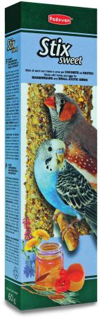 Палочки Padovan Stix Sweet медово-яичные для попугаев и экзотических птиц 80 г