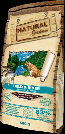 Сухой корм Natural Greatness Field & River Recipe для кошек (2 кг, )