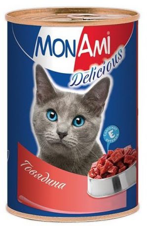 Консервы Mon Ami Delicious для кошек, 350 г (350 г, Говядина)