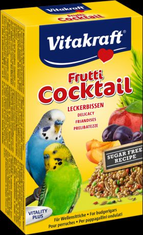 Корм Vitakraft Frutti Cocktail фруктовый коктейль для волнистых попугаев 200 г (200 г, )