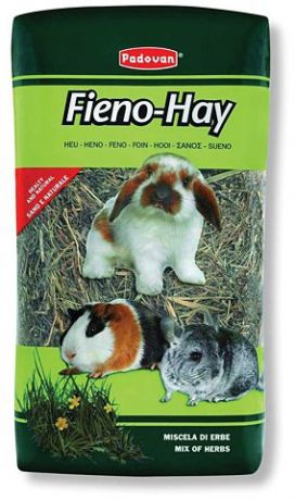 Сено Padovan Fieno-Hay луговые травы для грызунов и кроликов 1 кг