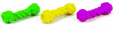 Игрушка Beeztees Гантель плетеная латекс для собак (16 см, В заказе будет случайный цвет)