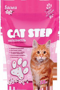 Наполнитель Cat Step Сакура силикагель для кошачьих туалетов (3,8 л, )
