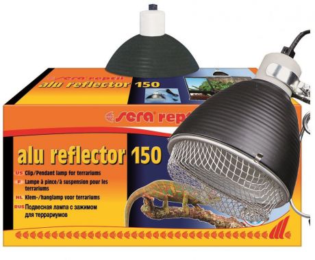 Светильник-рефлектор Sera Reptil Alu Reflector 150/200 для террариумов (Ø 20 см)