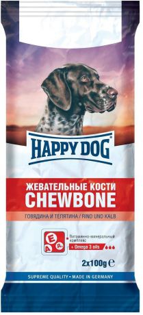 Лакомство Happy Dog Кости жевательные для собак (200 г, )