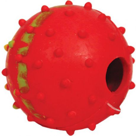 Игрушка Triol "Мяч с колокольчиком" из цельнолитой резины для собак (Ø 50 мм, Мяч с колокольчиком)
