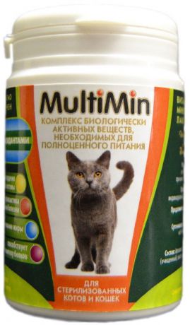 Витаминно-минеральное лакомство MultiMin для стерилизованных котов и кошек, порошок