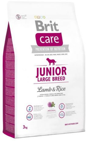 Сухой корм Brit Care Junior Large Breed с ягненком и рисом для щенков крупных пород (1 кг, Ягненок и рис)