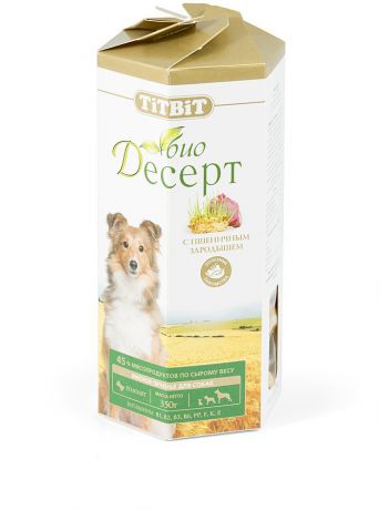 Печенье TiTBiT с пшеничным зародышем стандарт для собак (350 г)