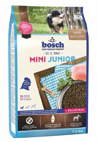 Сухой корм Bosch Mini Junior для щенков мелких пород (15 кг, )